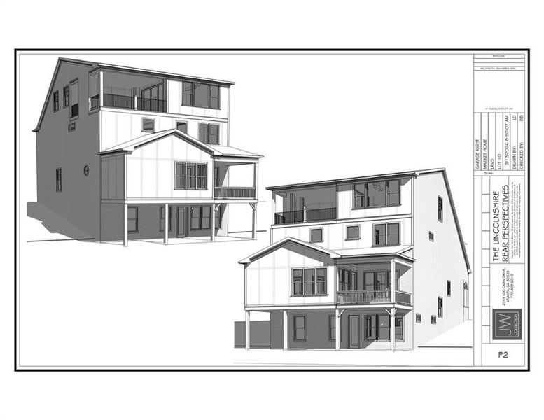 Exterior rendering of this home design in , Suwanee, GA (Image 6).