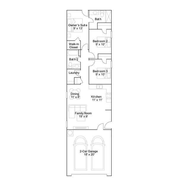 2D floor plan layout of this home in Santa Fe Village, Cleveland, TX (Image 2). 2D floor plan layout of this home in Santa Fe Village, Cleveland, TX (Image 2).