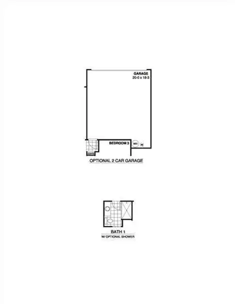 2D floor plan layout for the The Magnolia by Bigelow Homes in Creekside, Kyle, TX (Image 3).