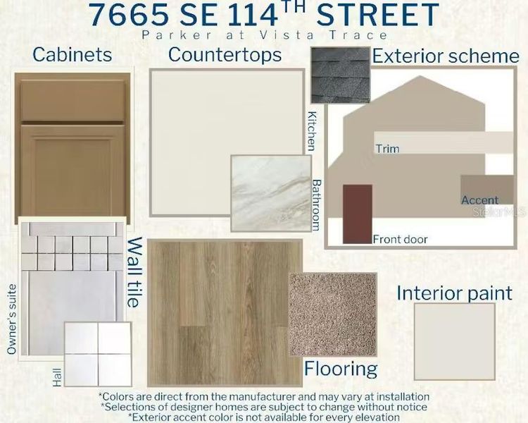 Sample of building materials used in homes in Vista Trace, Belleview (Image 3).