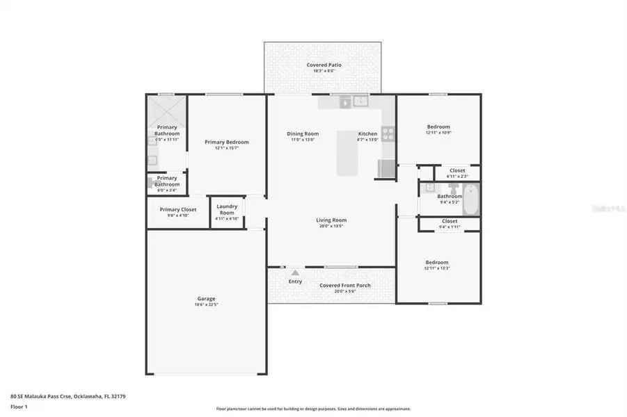 2D floor plan layout of this home in , Ocklawaha, FL (Image 4).