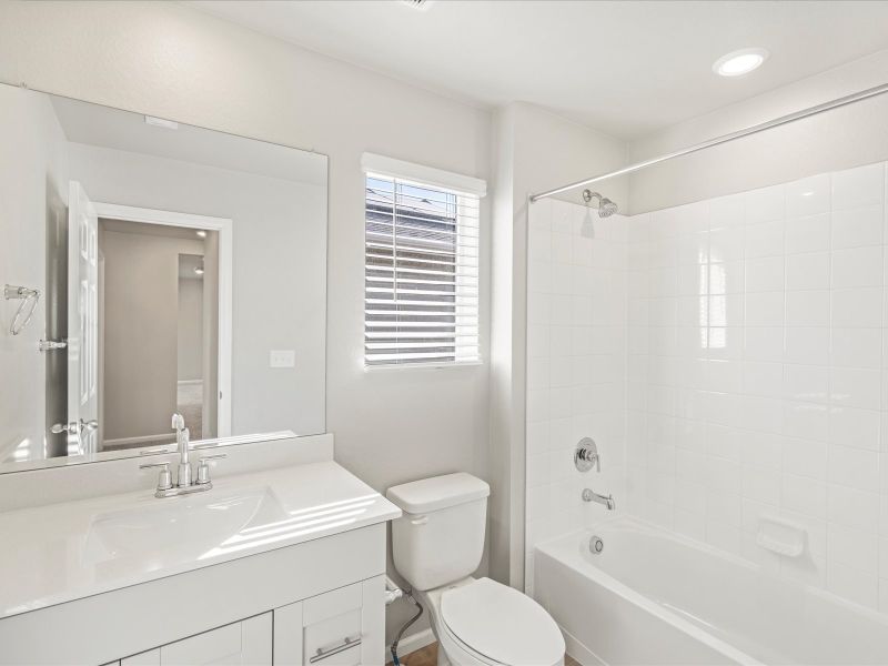 The Bergamot floorplan interior image taken at a Meritage Homes community in Brighton, CO.