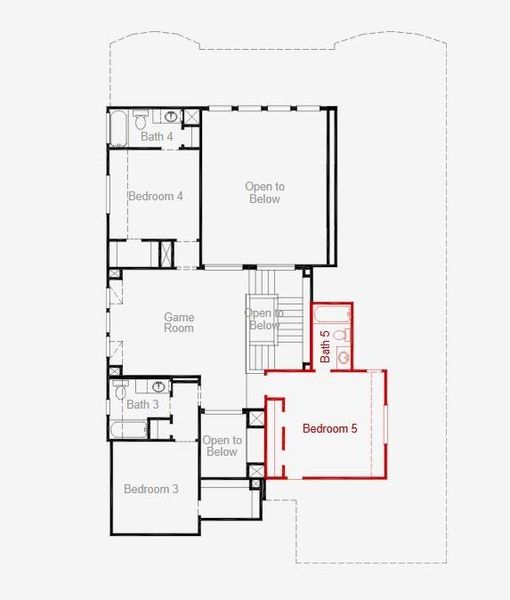 2D floor plan layout of this home in Bridgeland, Cypress, TX (Image 3).