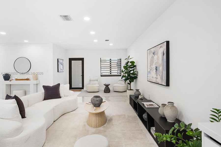 Furnished interior view inside a new home in , Miami (Image 14).