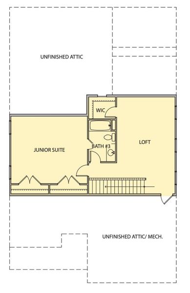 2D floor plan layout for the CAMBRIDGE II by Kerley Family Homes in The Reserve at Chapel Hill Phase II, Douglasville, GA (Image 4).