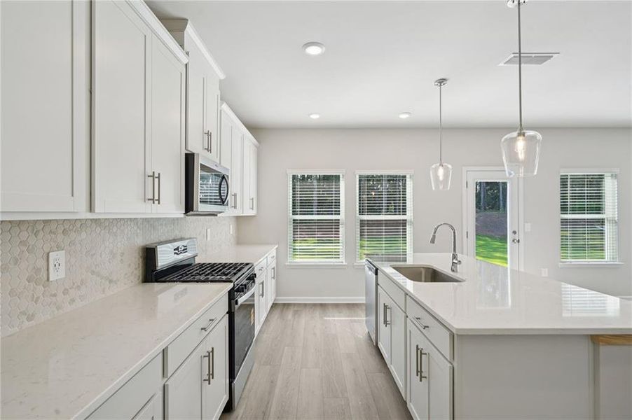 Furnished interior view inside a new home in Parkside at Grayson, Grayson (Image 9).