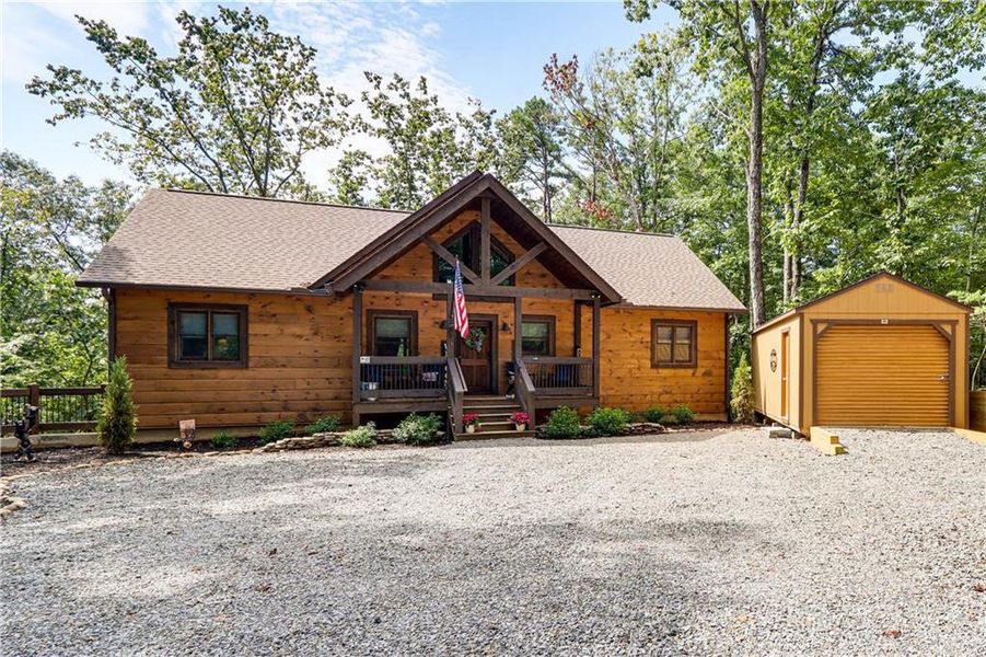 Front exterior of a new home in , Ellijay, GA, highlighting curb appeal (Image 21).