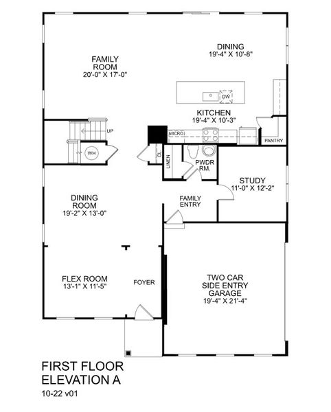 2D floor plan layout for the York by Ryan Homes in Stillwood Farms, Easley, SC (Image 3). 2D floor plan layout for the York by Ryan Homes in Stillwood Farms, Easley, SC (Image 3).