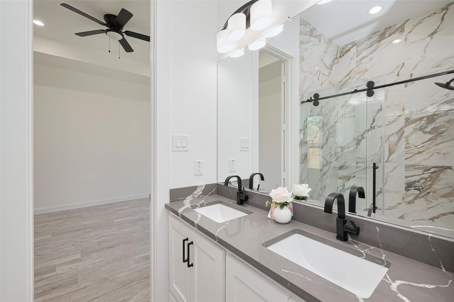 Furnished interior view inside a new home in , Houston (Image 11).