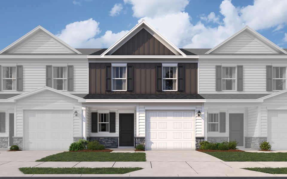 Representative exterior photo of a completed home built from the Stoneycreek in Meece by Veranda Homes in Meece, Easley, SC (Image 23).