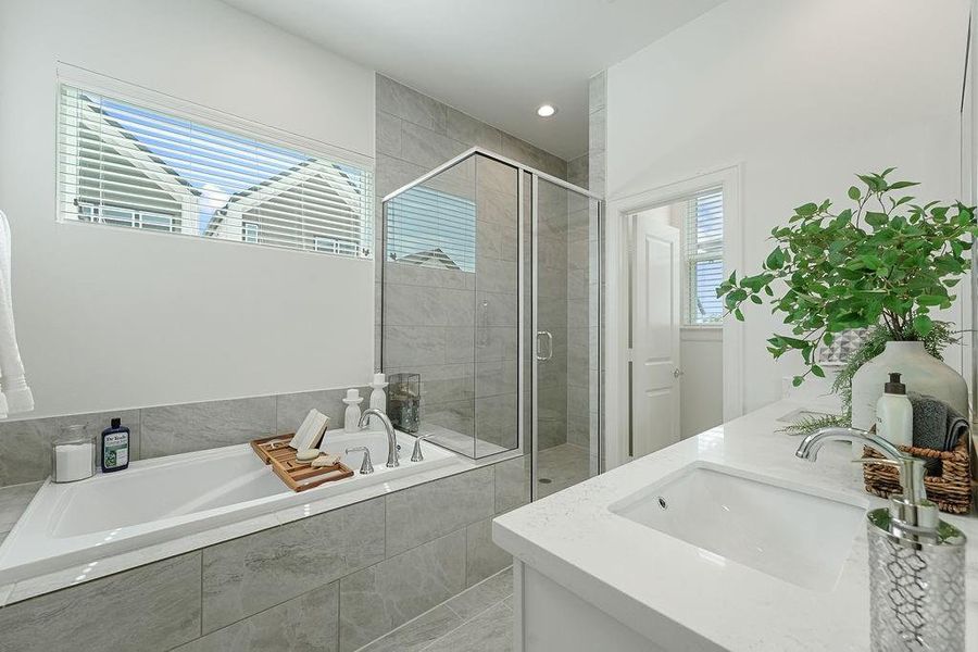 Furnished interior view inside a new home in Highland Commons, Houston (Image 18). Furnished interior view inside a new home in Highland Commons, Houston (Image 18).