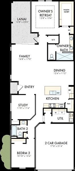 2D floor plan layout of this home in Westerly Park at Wildlight – Villa Collection, Yulee, FL (Image 2). 2D floor plan layout of this home in Westerly Park at Wildlight – Villa Collection, Yulee, FL (Image 2).