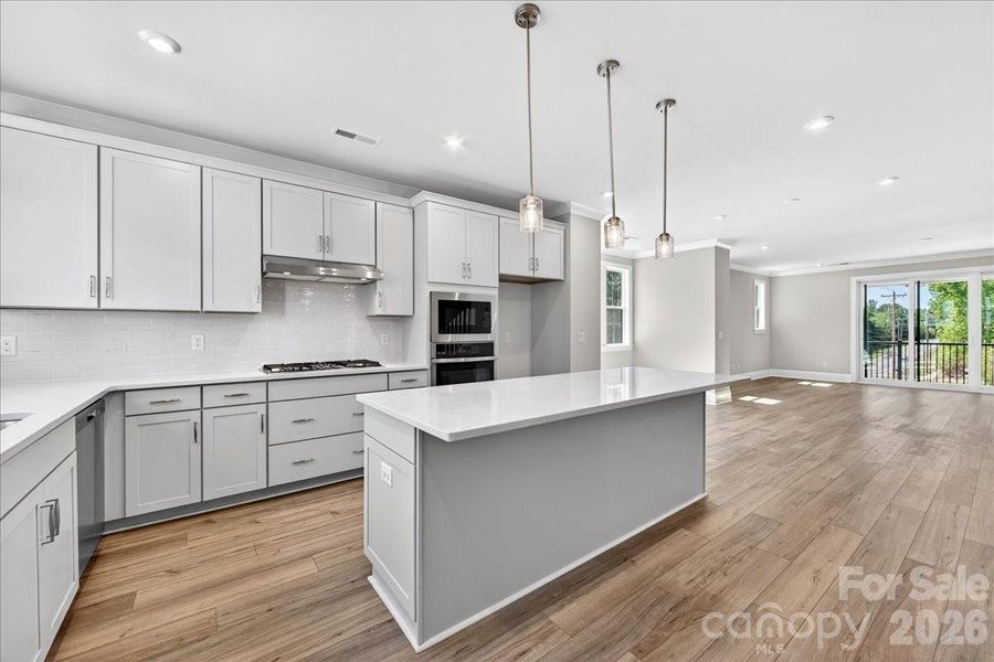 Gourmet kitchen with large island Gourmet kitchen with large island