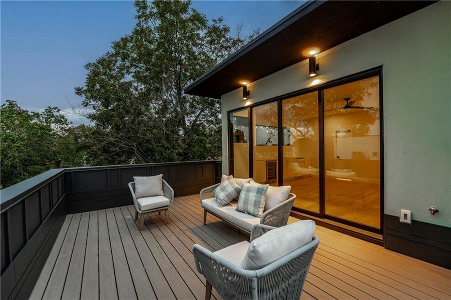 Exterior details and patio area of a home in , Atlanta (Image 36).
