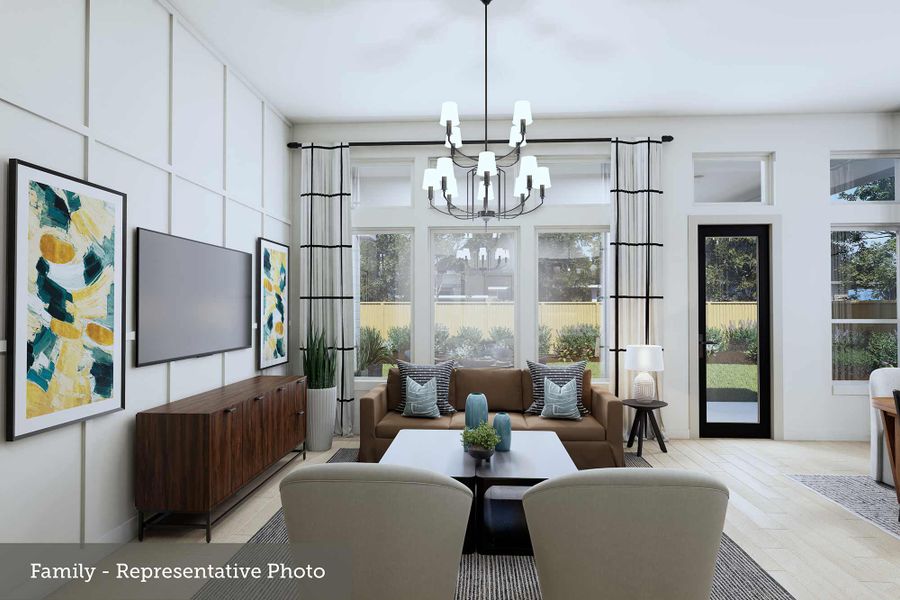Furnished interior view inside a new home in Mustang Lakes, Celina (Image 3).