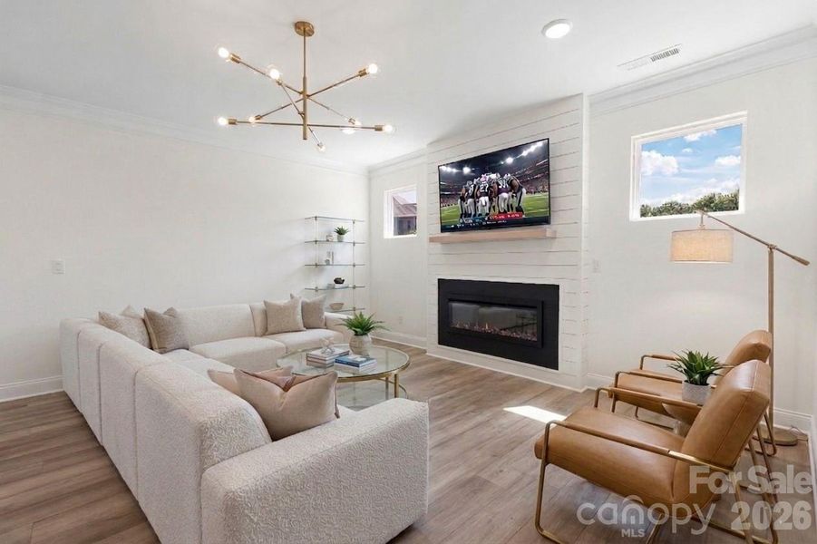Living room staged