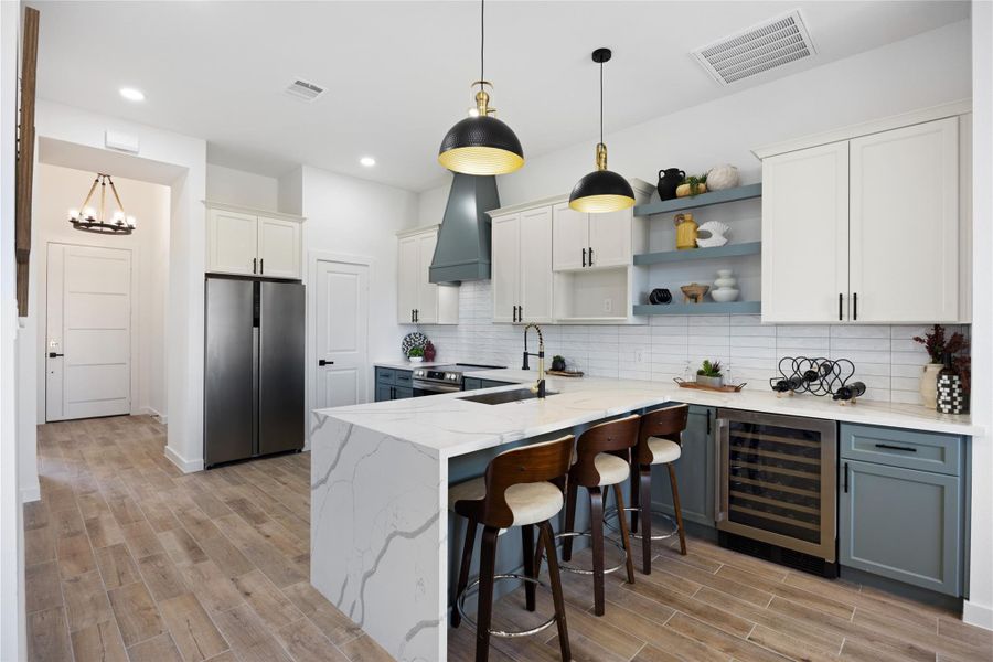 Furnished interior view inside a new home in , Cleveland (Image 12).