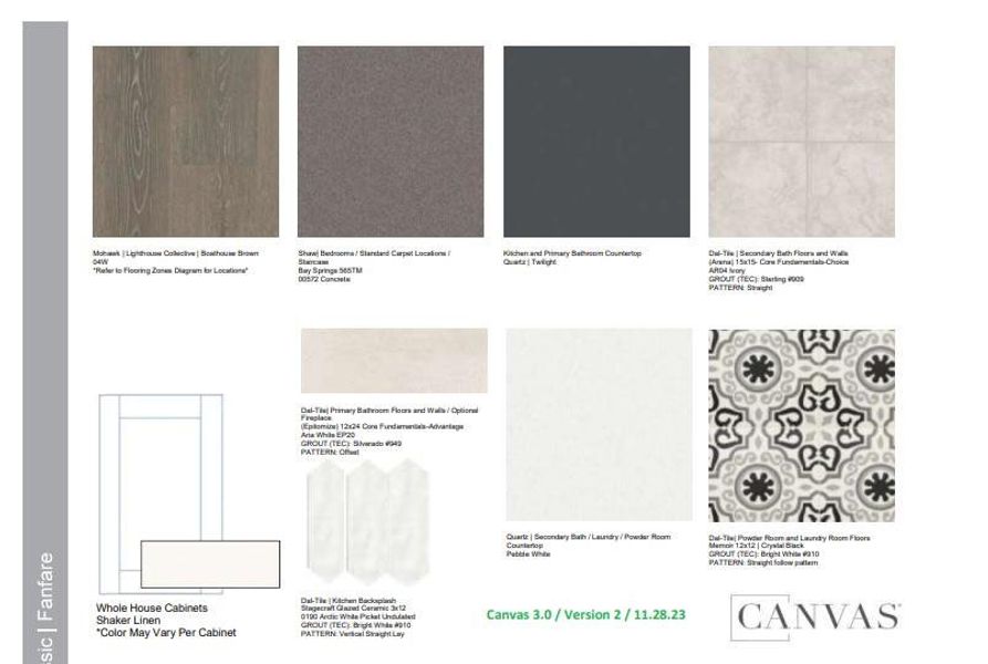 Design selection. Home is under construction, design selections are subject to change.