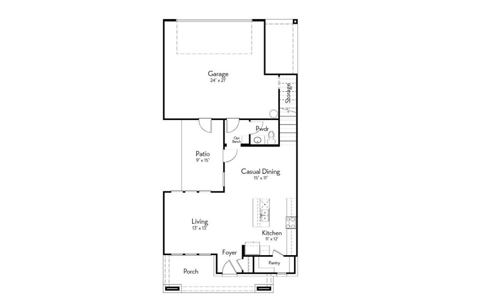 2D floor plan layout for the Colorado by Autograph Homes in Indigo, Richmond, TX (Image 4).