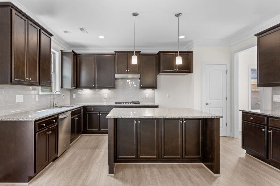Representative furnished interior of a home built from the Fairfield Lux by Keystone Homes NC in Weybridge, Burlington (Image 11).