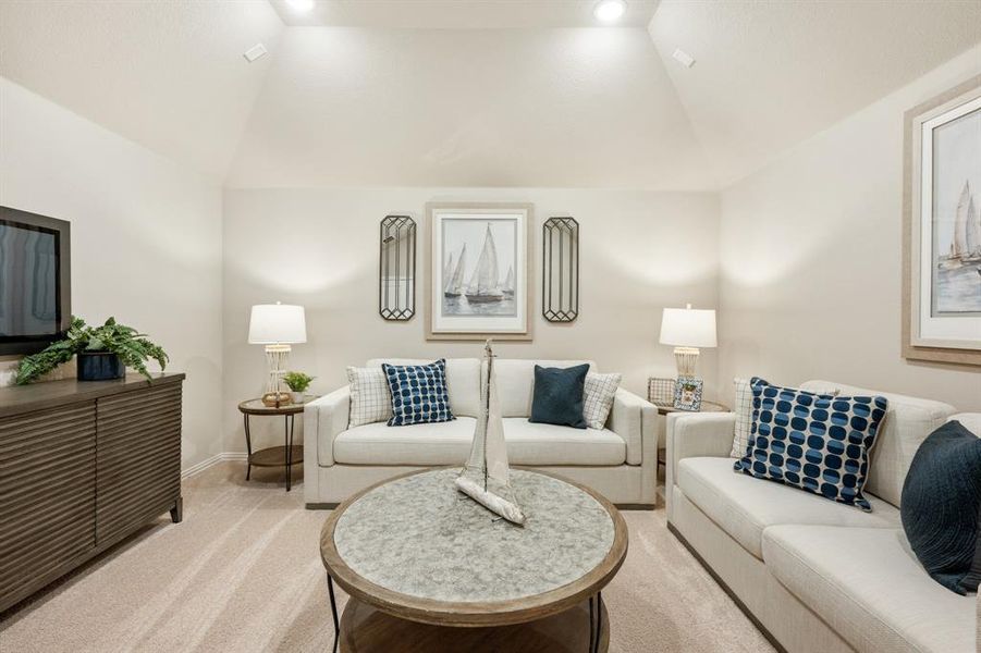 Furnished interior view inside a new home in Abe's Landing, Granbury (Image 29). Furnished interior view inside a new home in Abe's Landing, Granbury (Image 29).