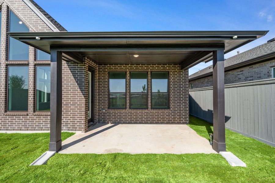 Exterior details and patio area of a home in Jubilee 45', 70', Hockley (Image 3). Exterior details and patio area of a home in Jubilee 45', 70', Hockley (Image 3).