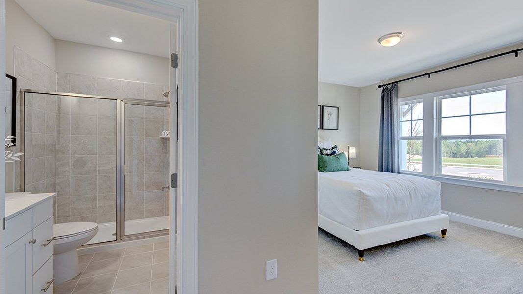 Furnished interior view inside a new home in Bridgeberry, Holly Springs (Image 7).