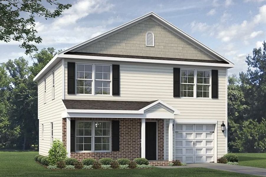 Representative exterior photo of a completed home built from the Dayton by Keystone Homes NC in The Wilcox, Greensboro, NC (Image 29).