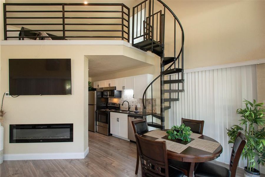 Furnished interior view inside a new home in , Log Cabin (Image 10).