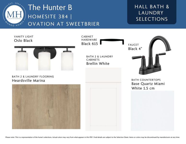 Sample of building materials used in homes in Ovation at Sweetbrier, Durham (Image 9). Sample of building materials used in homes in Ovation at Sweetbrier, Durham (Image 9).
