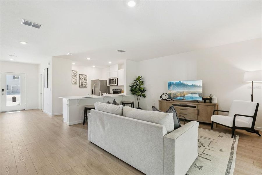 Furnished interior view inside a new home in Oak Pointe, Apopka (Image 27). Furnished interior view inside a new home in Oak Pointe, Apopka (Image 27).