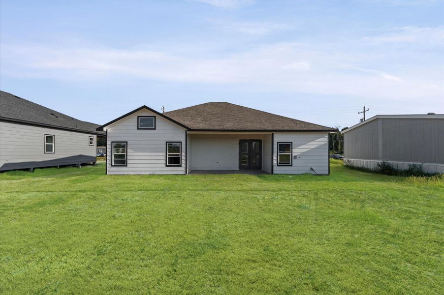 Generous lot offering plenty of space for play, gardening, or future projects—no HOA and low tax rate. Photos are representative of the same floor plan built by this builder. Finishes will be the same or similar.