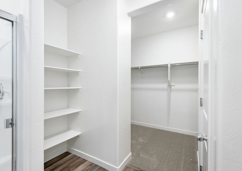 This floor plan has ample storage space throughout the home. This floor plan has ample storage space throughout the home.