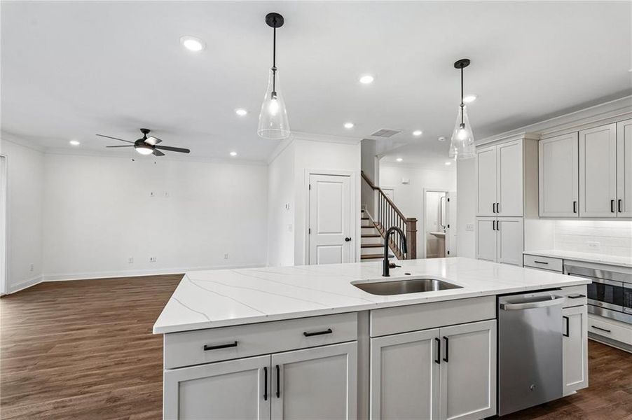 Furnished interior view inside a new home in Millcroft Townhomes, Buford (Image 22).