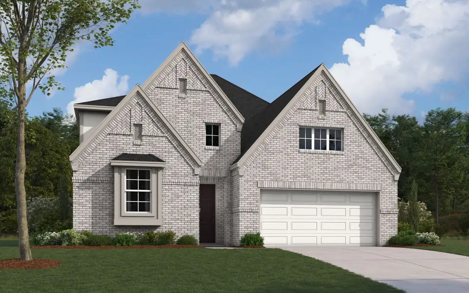 Representative exterior photo of a completed home built from the The Cypress II by William Ryan Homes in Aster Park, McKinney, TX (Image 4). Representative exterior photo of a completed home built from the The Cypress II by William Ryan Homes in Aster Park, McKinney, TX (Image 4).