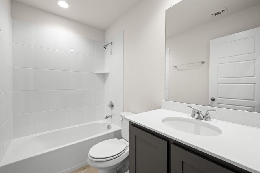 Representative exterior photo of a completed home built from the Walden by Impression Homes in Timberbrook, Justin, TX (Image 21).