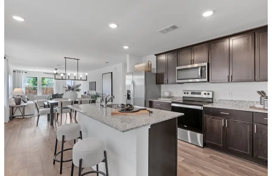 Representative furnished interior of a home built from the Beeville by Centex in Horizon Ridge, San Antonio (Image 8).