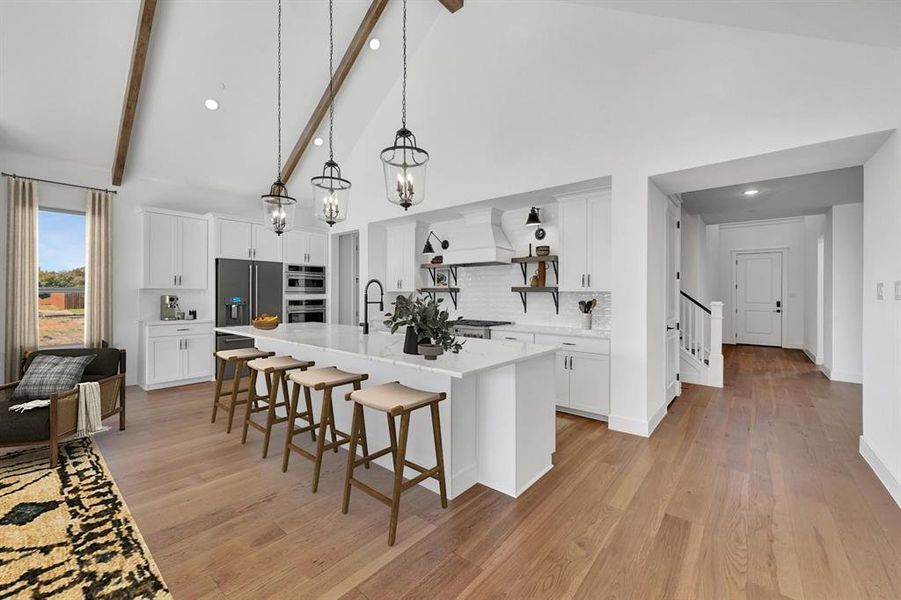 Furnished interior view inside a new home in Kreymer at the Park, Wylie (Image 9). Furnished interior view inside a new home in Kreymer at the Park, Wylie (Image 9).