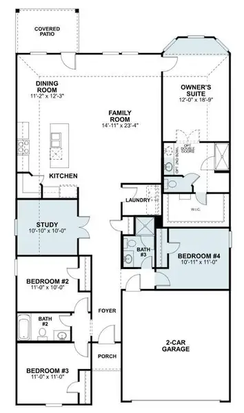 2D floor plan layout of this home in Lone Star Landing, Montgomery, TX (Image 4). 2D floor plan layout of this home in Lone Star Landing, Montgomery, TX (Image 4).