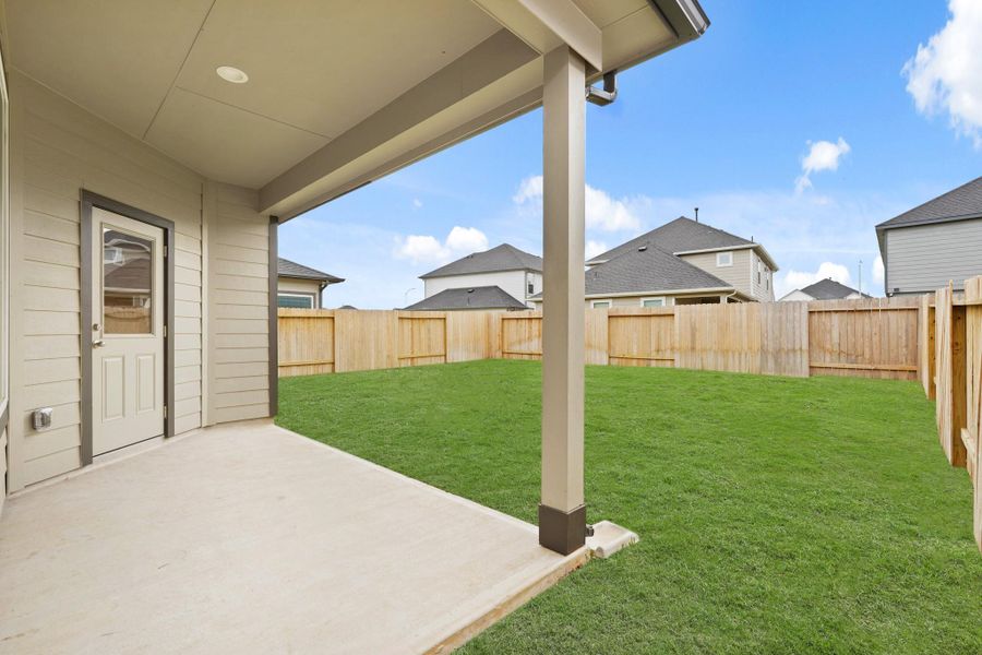 Exterior details and patio area of a home in Grand Oaks Village, Houston (Image 3). Exterior details and patio area of a home in Grand Oaks Village, Houston (Image 3).