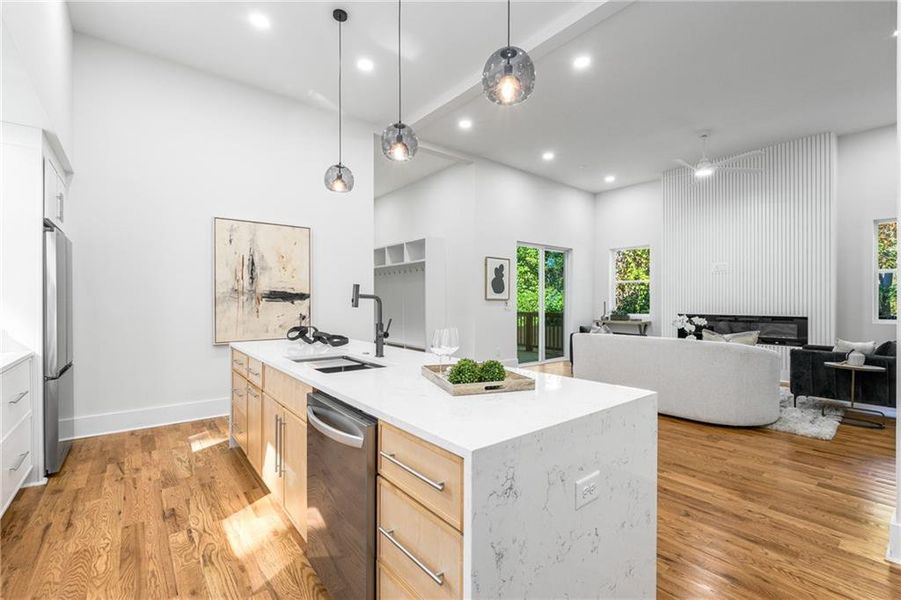 Furnished interior view inside a new home in , Atlanta (Image 13). Furnished interior view inside a new home in , Atlanta (Image 13).