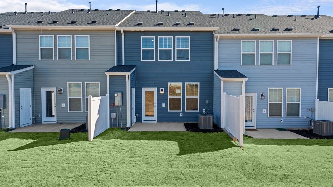 Exclusive backyard with accomplished detail and elevated outdoor living potential at this townhome community in Anderson, SC