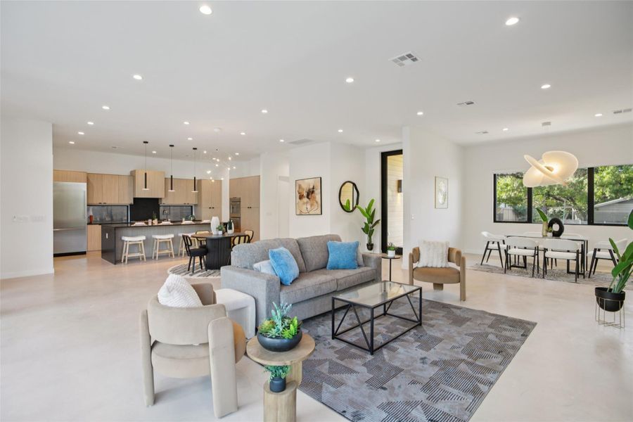 Furnished interior view inside a new home in , Austin (Image 13). Furnished interior view inside a new home in , Austin (Image 13).