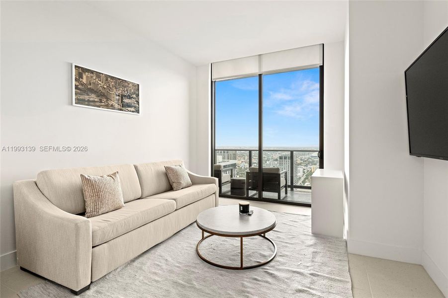 Furnished interior view inside a new home in , Miami (Image 7). Furnished interior view inside a new home in , Miami (Image 7).