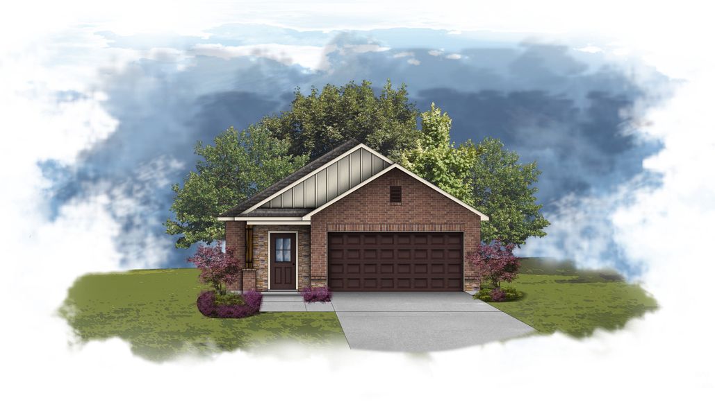 Representative exterior photo of a completed home built from the Reese III U by DSLD Homes in Emberly, Beasley, TX (Image 3). Representative exterior photo of a completed home built from the Reese III U by DSLD Homes in Emberly, Beasley, TX (Image 3).