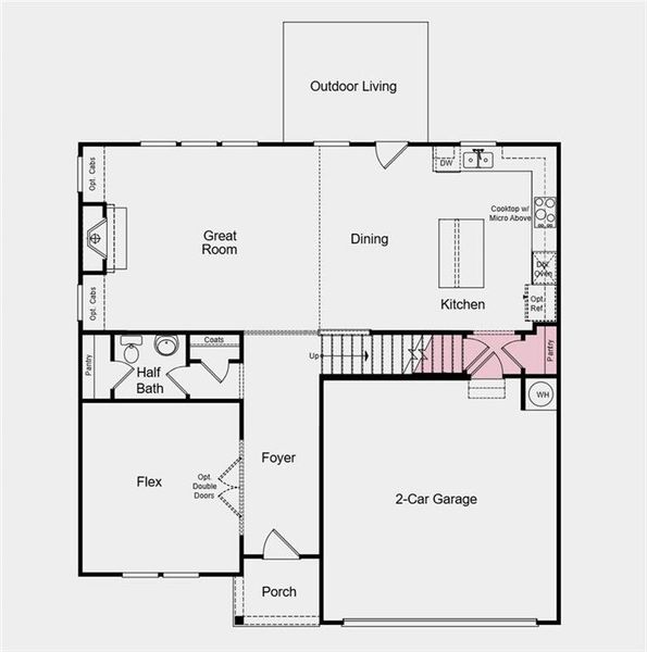 2D floor plan layout of this home in Falls Creek, Flowery Branch, GA (Image 4). 2D floor plan layout of this home in Falls Creek, Flowery Branch, GA (Image 4).