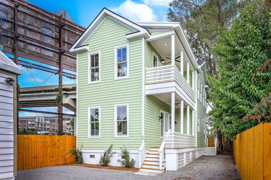 Exterior details and patio area of a home in , Charleston (Image 24).