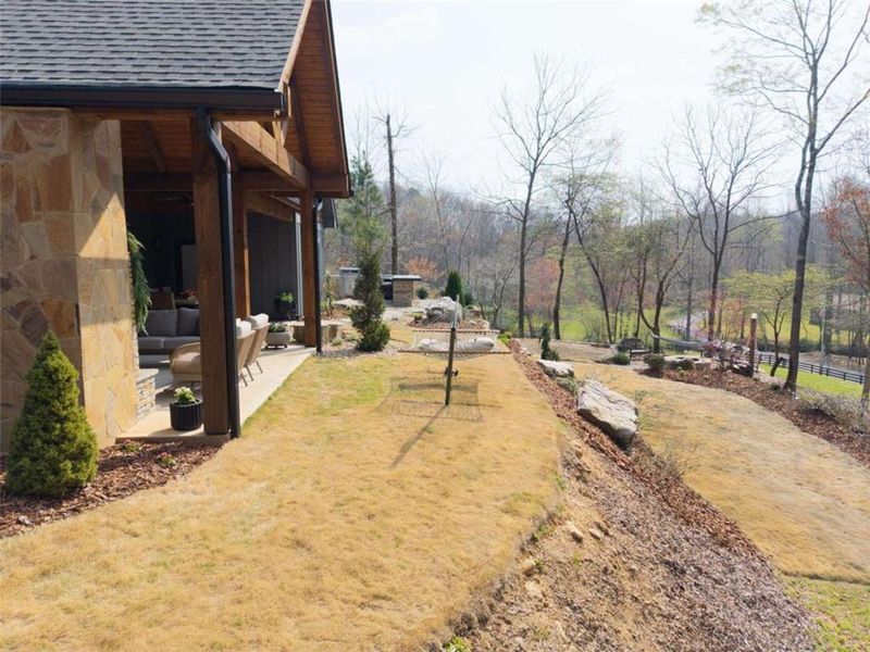 Exterior details and patio area of a home in , Ellijay (Image 3).