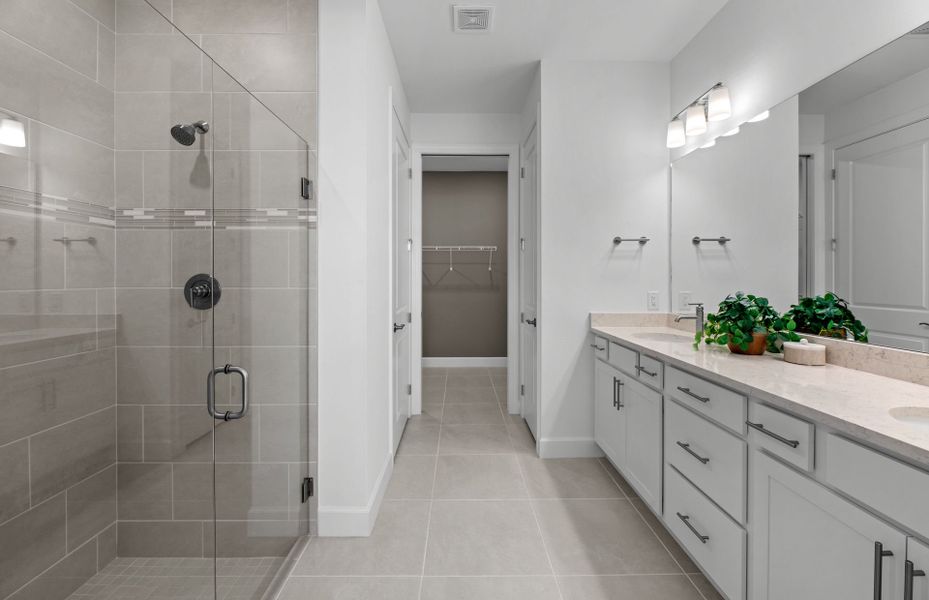 Owner's closet in owner's bathroom