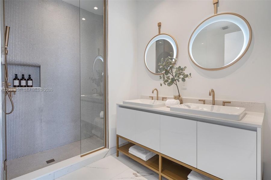 Furnished interior view inside a new home in , Miami (Image 26).